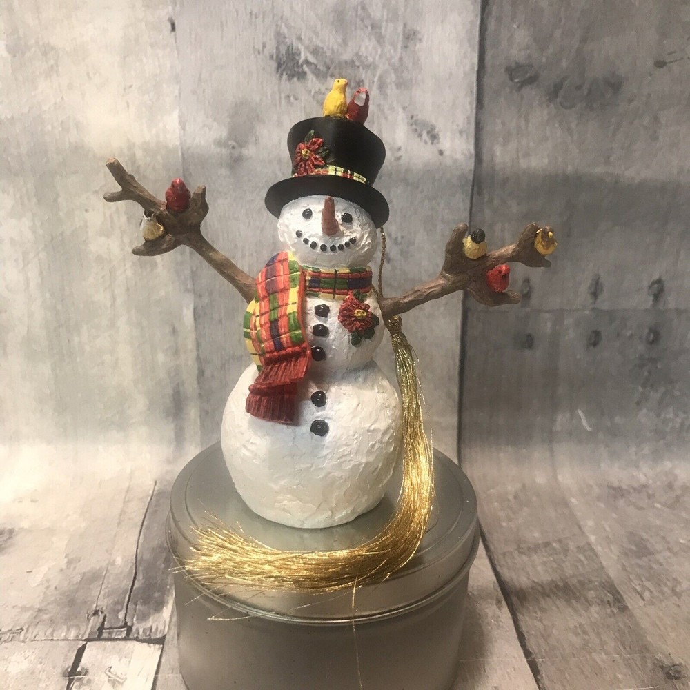 Lenox Feathered Friends Christmas Snowman Birds 2000 Lynn Bywaters Ornament